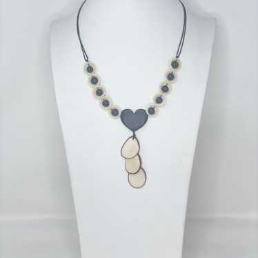 Handmade tagua necklace and earrings - image 1