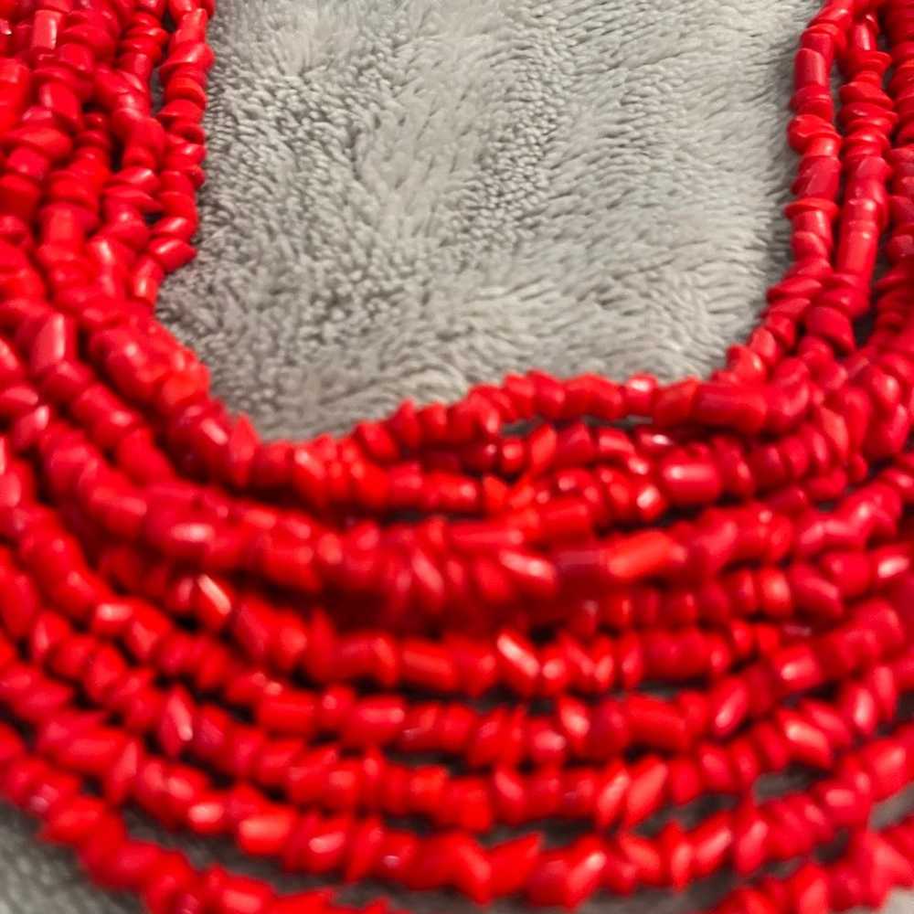 NECKLACE Vintage Coral Necklace - image 2