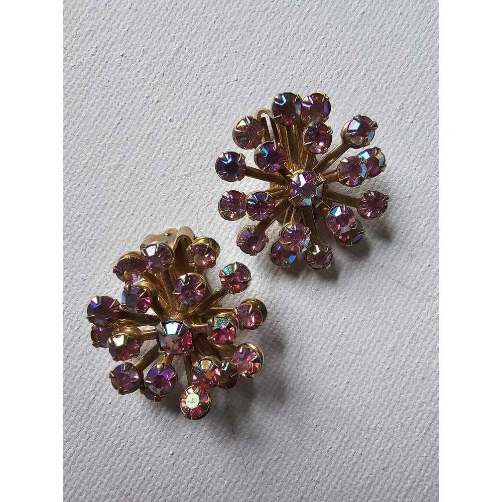 Ruby Sparkler Vintage Earrings - image 2