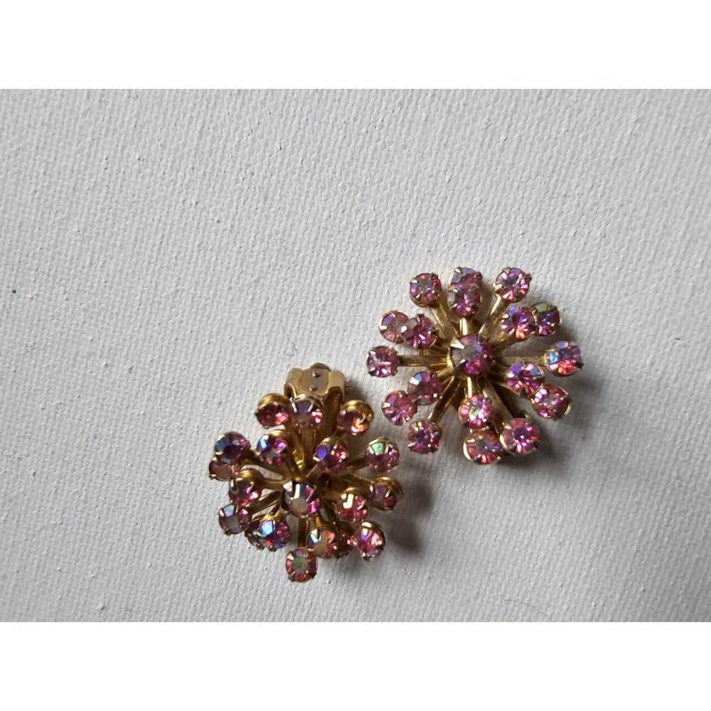 Ruby Sparkler Vintage Earrings - image 3