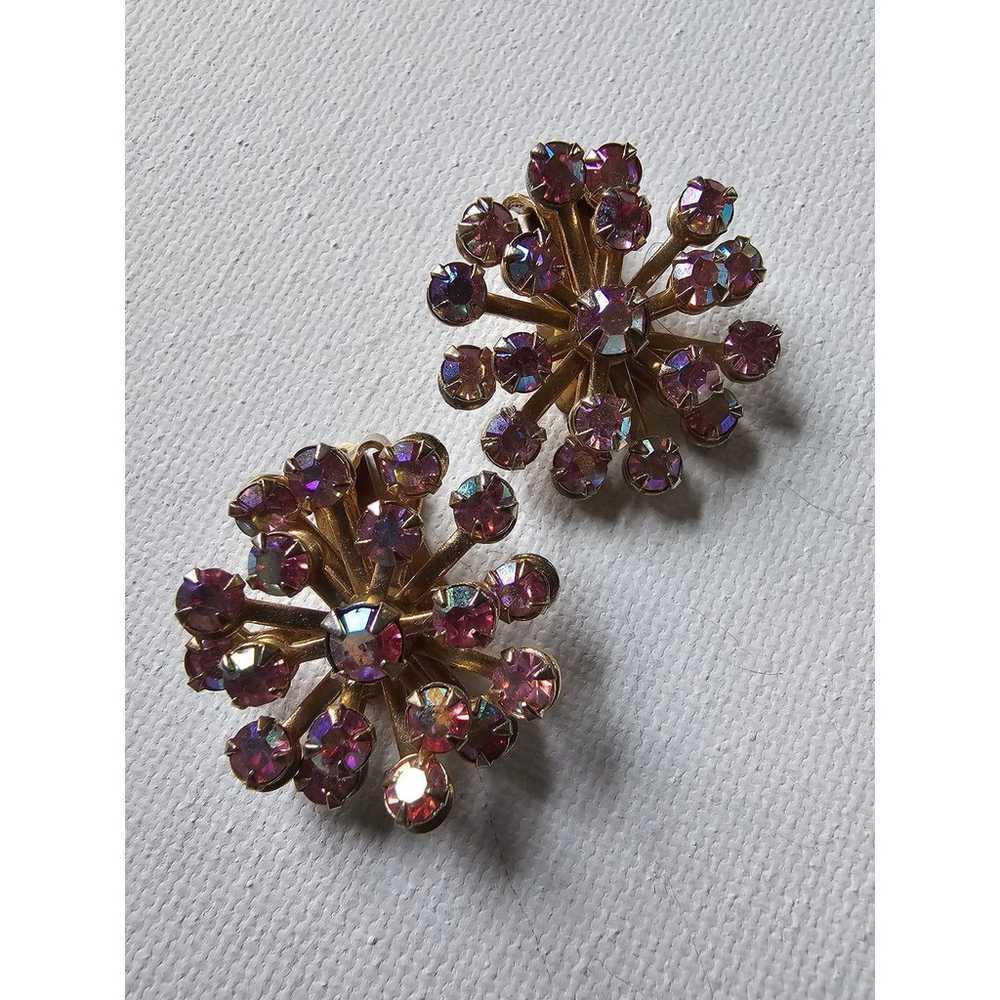 Ruby Sparkler Vintage Earrings - image 4