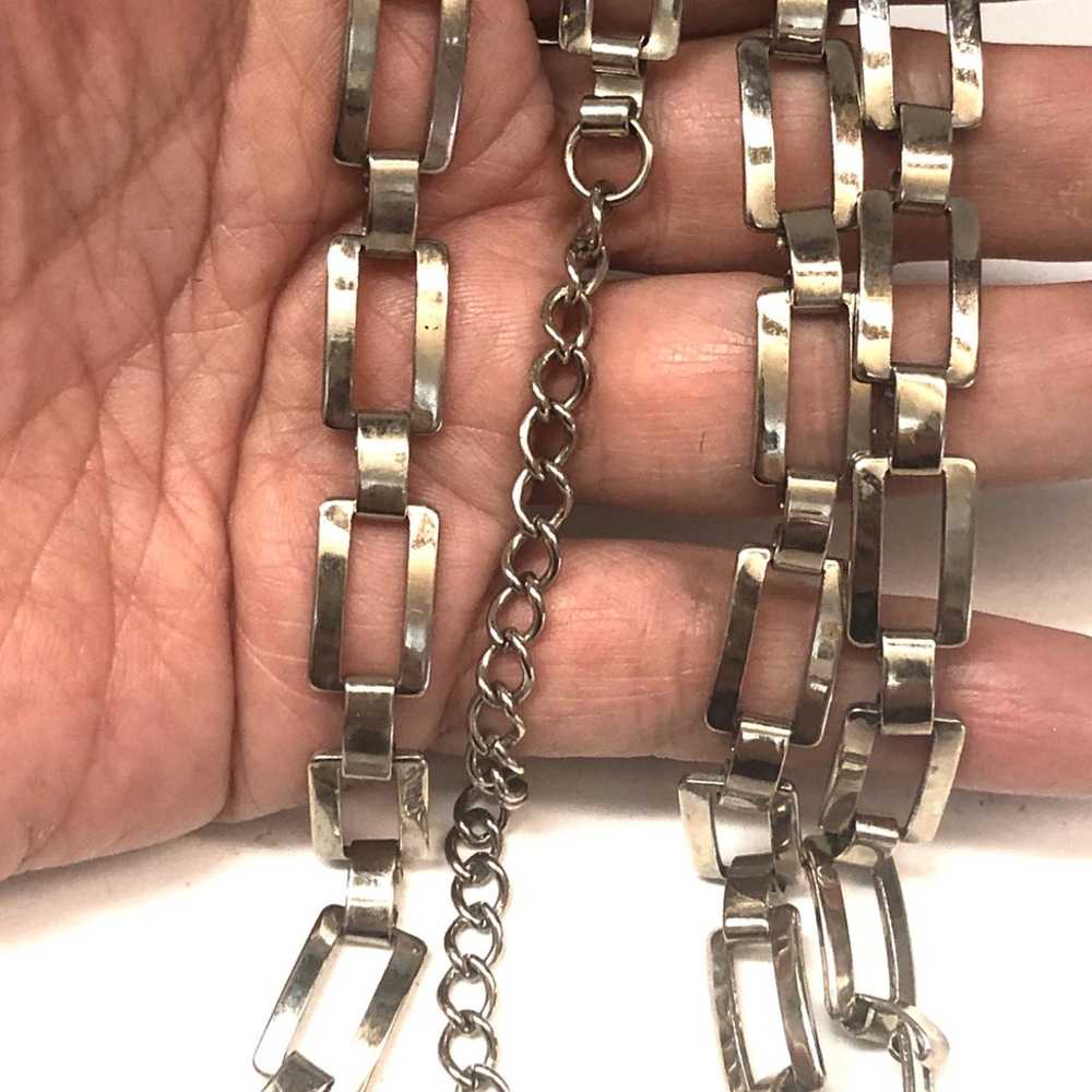 Two Vintage Gold and Silver Tone Chain Belts - image 3