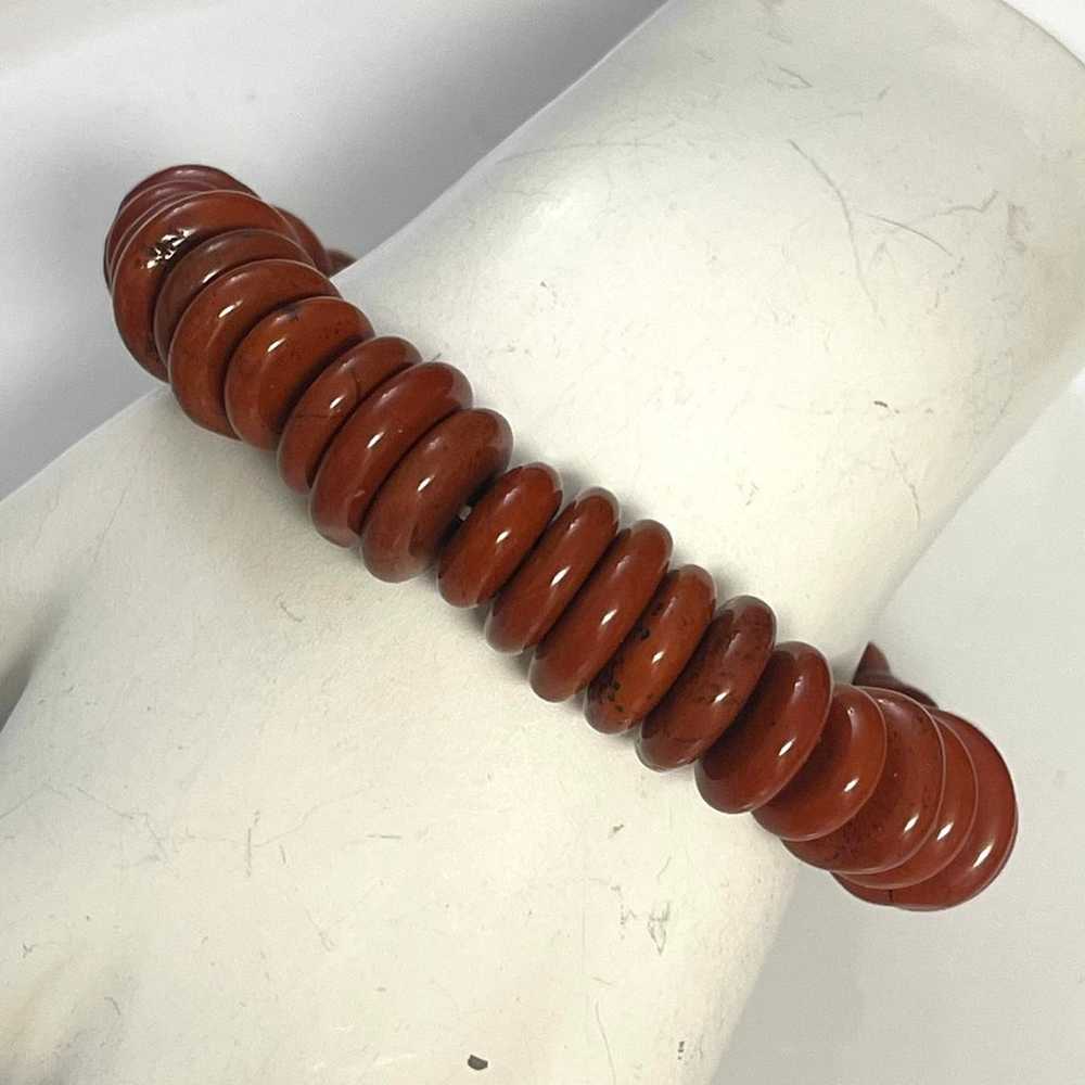 Vintage Red Jasper Stretch Bracelet - image 4