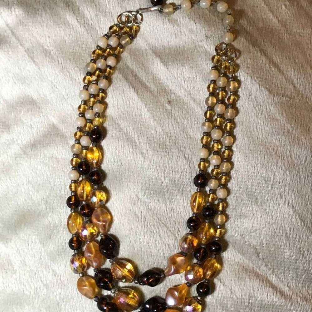 VINTAGE 3 LAYER Necklace - image 1