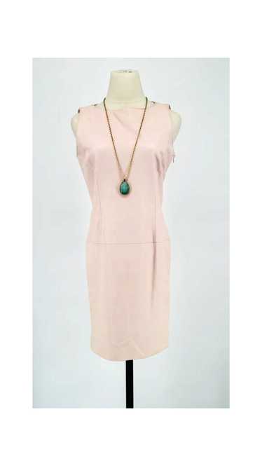 1980-1990's Calvin Klein Pink Leather Shift Dress