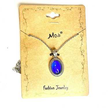 Oval Mood Stone Color Changing Pendant Sterling S… - image 1