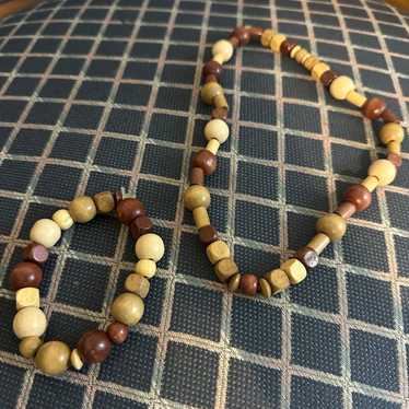 Hand crafted Wooden Beads Necklace and bracelet V… - image 1