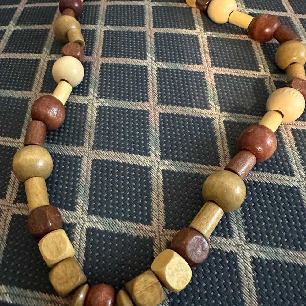 Hand crafted Wooden Beads Necklace and bracelet V… - image 3