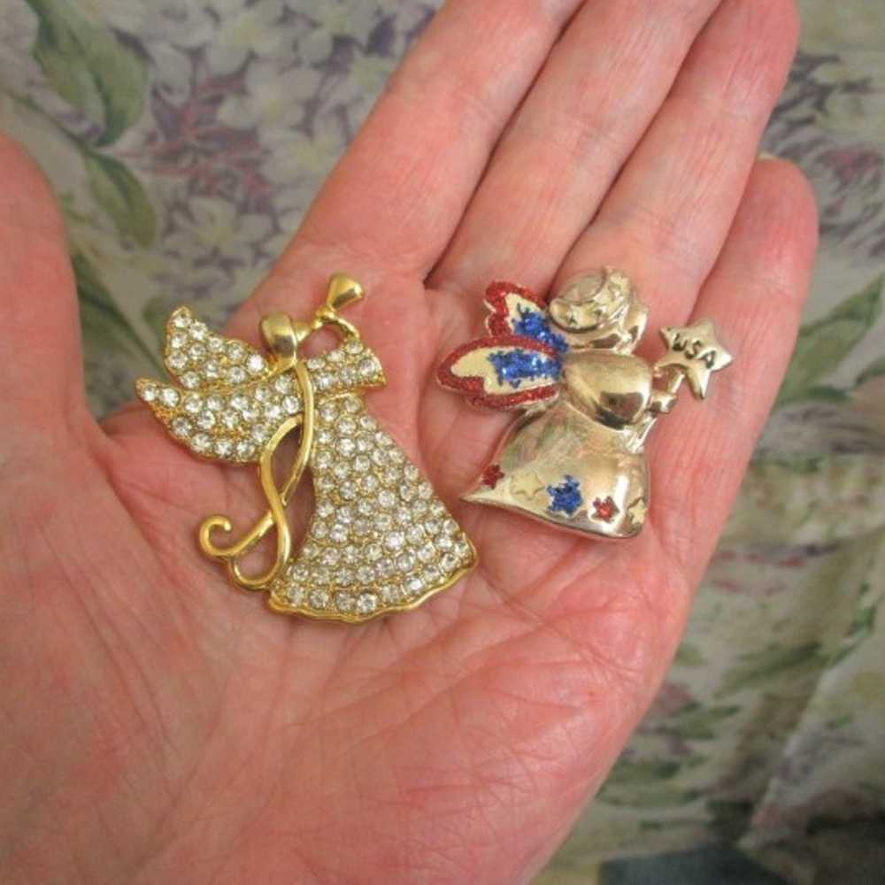 Monet Danecraft Angel Brooches ~ Designer Gold Si… - image 10