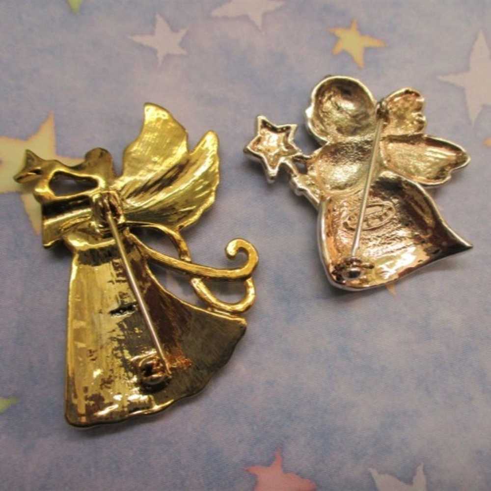 Monet Danecraft Angel Brooches ~ Designer Gold Si… - image 11