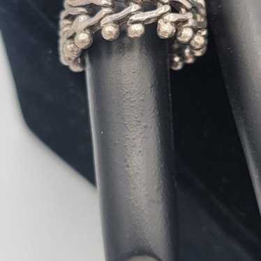 Heavy Sterling Silver Cable Chain Design Ring - image 1