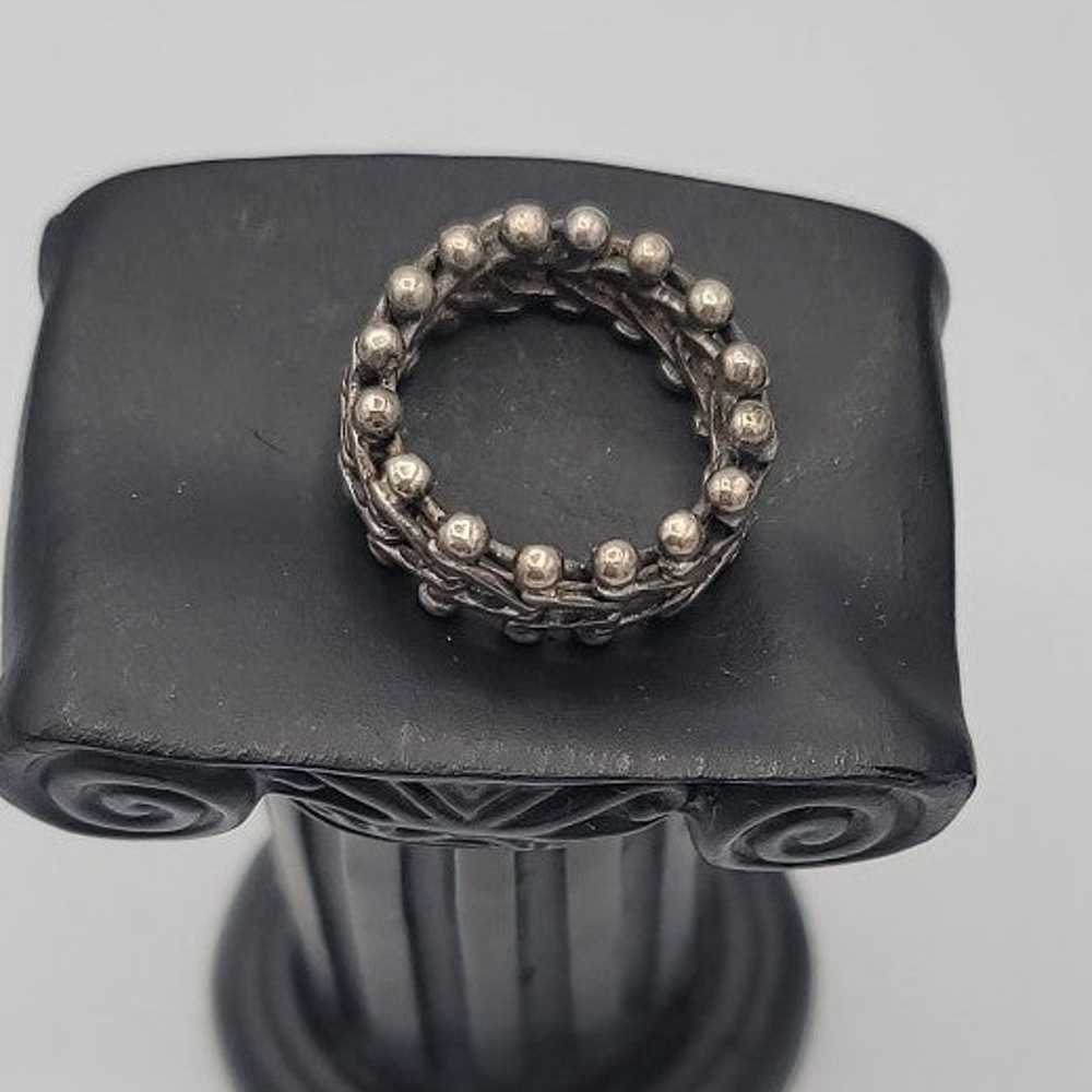 Heavy Sterling Silver Cable Chain Design Ring - image 3