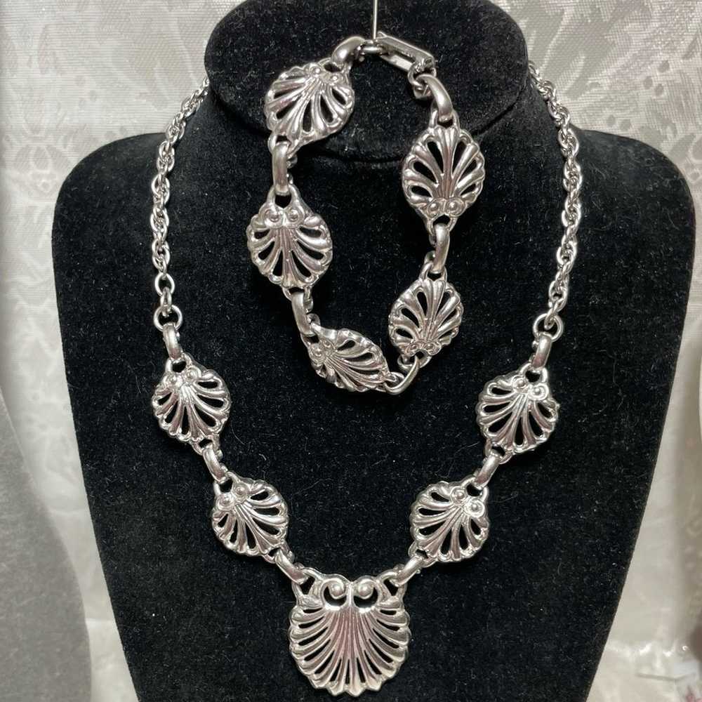 Vintage Silver Necklace Set - image 1