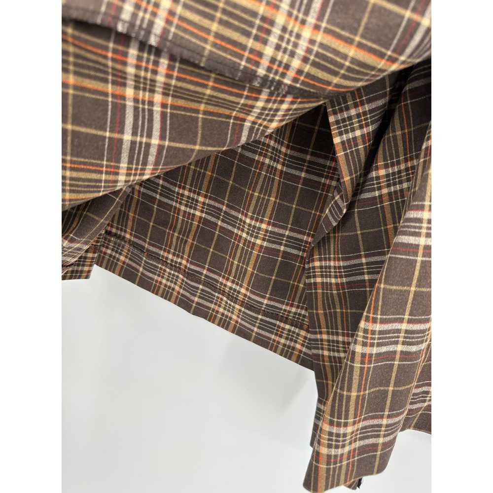 Nine West Brown Plaid Printed Button Front Wrap M… - image 4