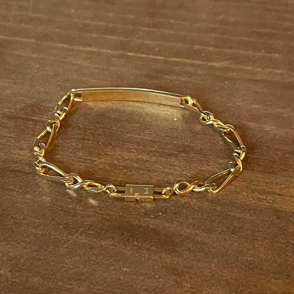 Vintage France stamped engravable ID bracelet - image 5