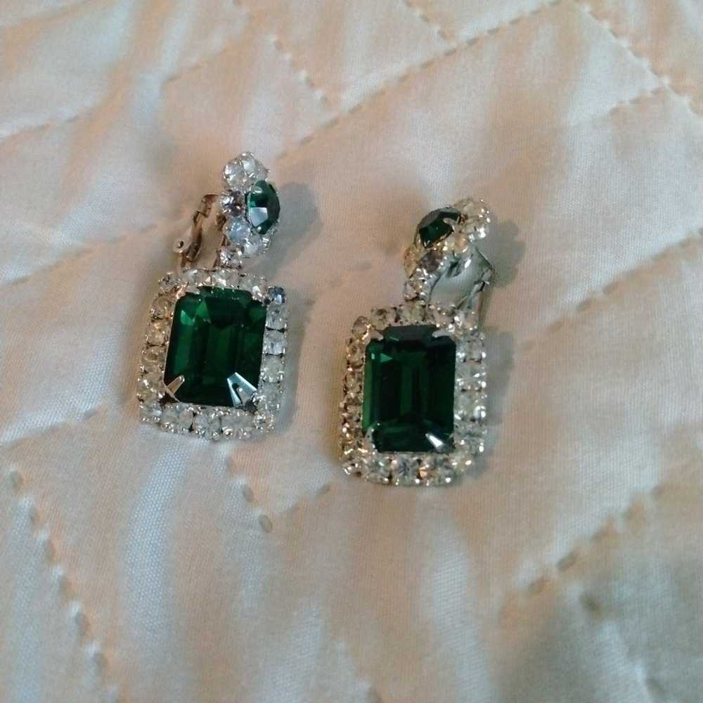 Earrings Bridgerton Style Gemstone - image 1