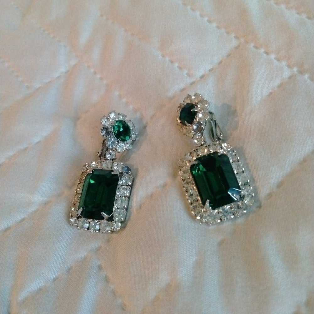 Earrings Bridgerton Style Gemstone - image 2