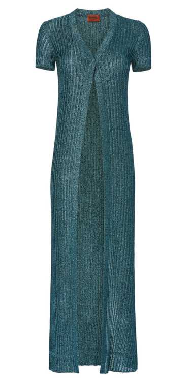 Managed by hewi Missoni Blue Metallic Maxi Cardiga