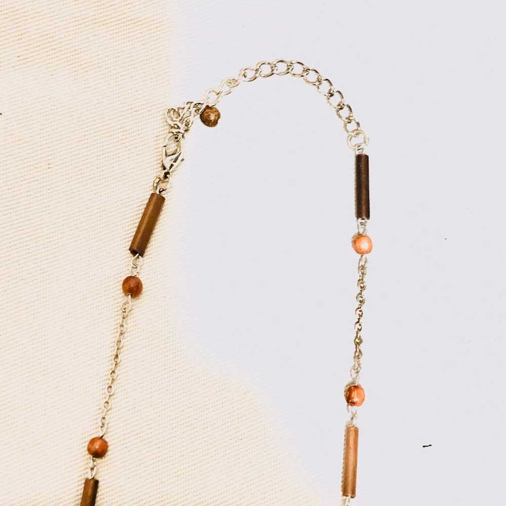 Wood beaded necklace - image 4