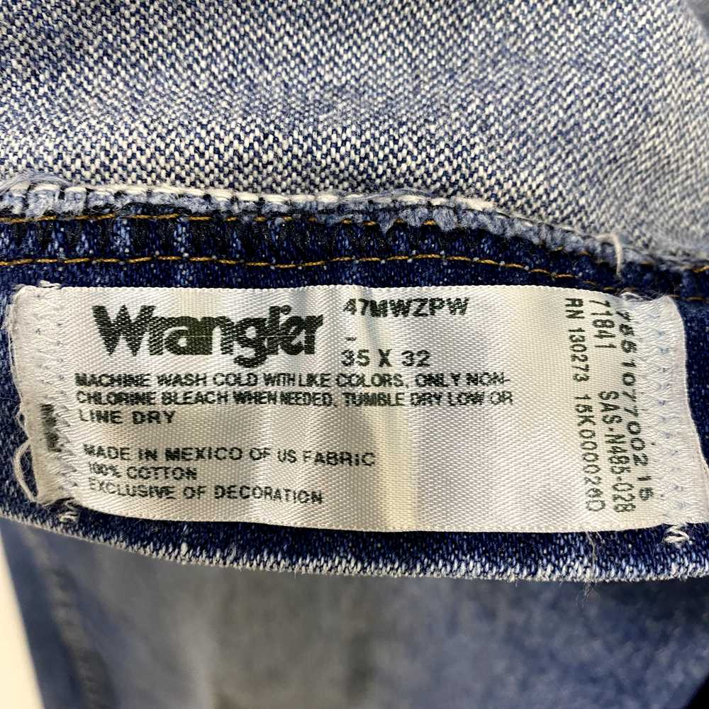 Wrangler 47 MWZ Jeans Mens Size 36Wx31L Blue Deni… - image 9