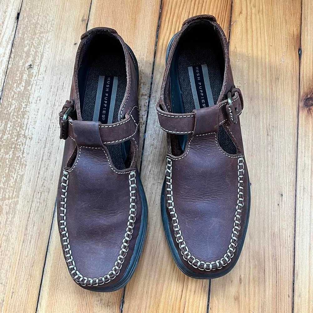 Brown Mary Jane brown moccasin genuine leather sh… - image 3