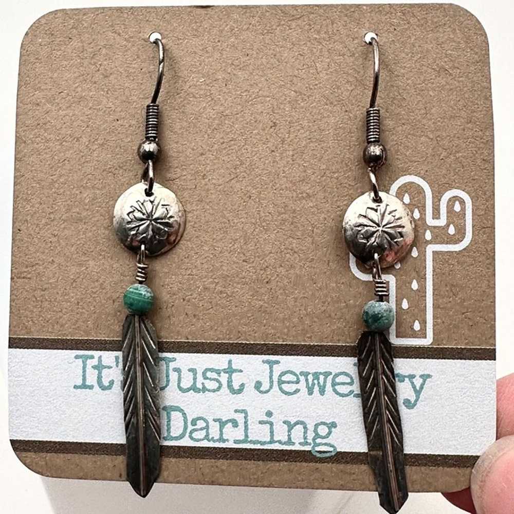 Native American Womans Earrings Sterling Silver T… - image 3