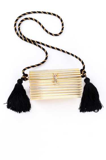 YVES SAINT LAURENT "Opium" Gold Tassel Minaudière