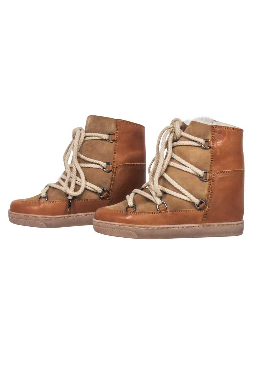 Isabel Marant - Tan Leather " Nowles" Snow Boots … - image 3