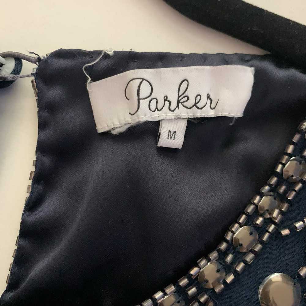 PARKER Blue Allegra Beaded Embellished Silk Sleev… - image 10