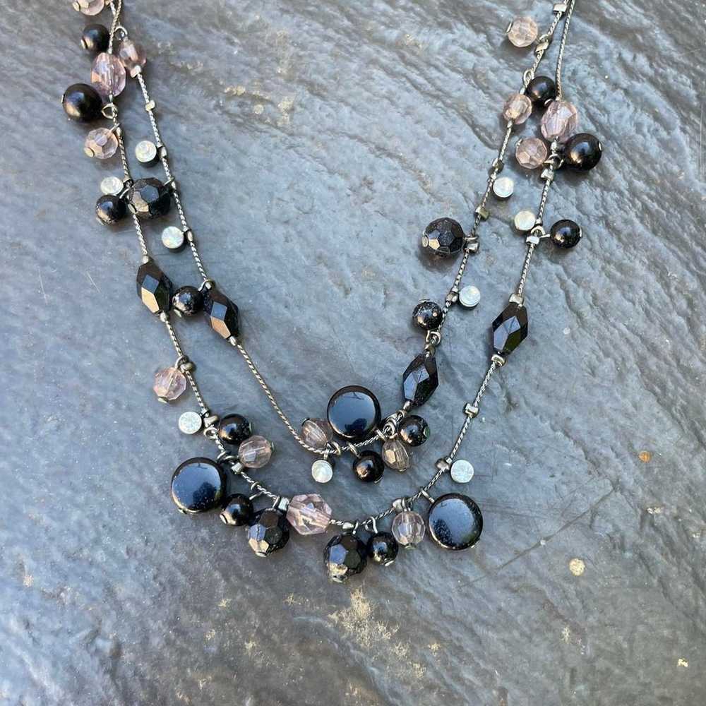 Beautiful vintage stone layered necklace - image 4