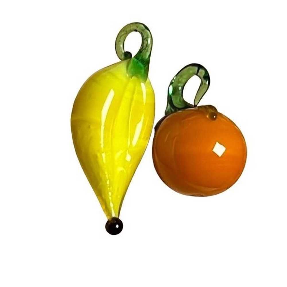 Vintage Hand Blown Miniature Murano Glass Fruit P… - image 1