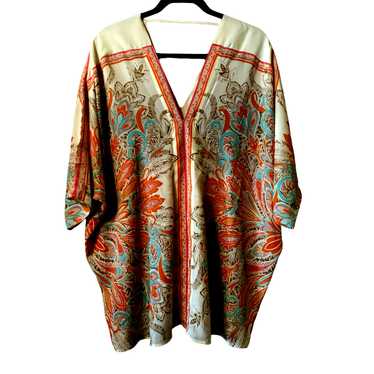 Rose + Olive v-neck blouse 1X oversized boho dolm… - image 1