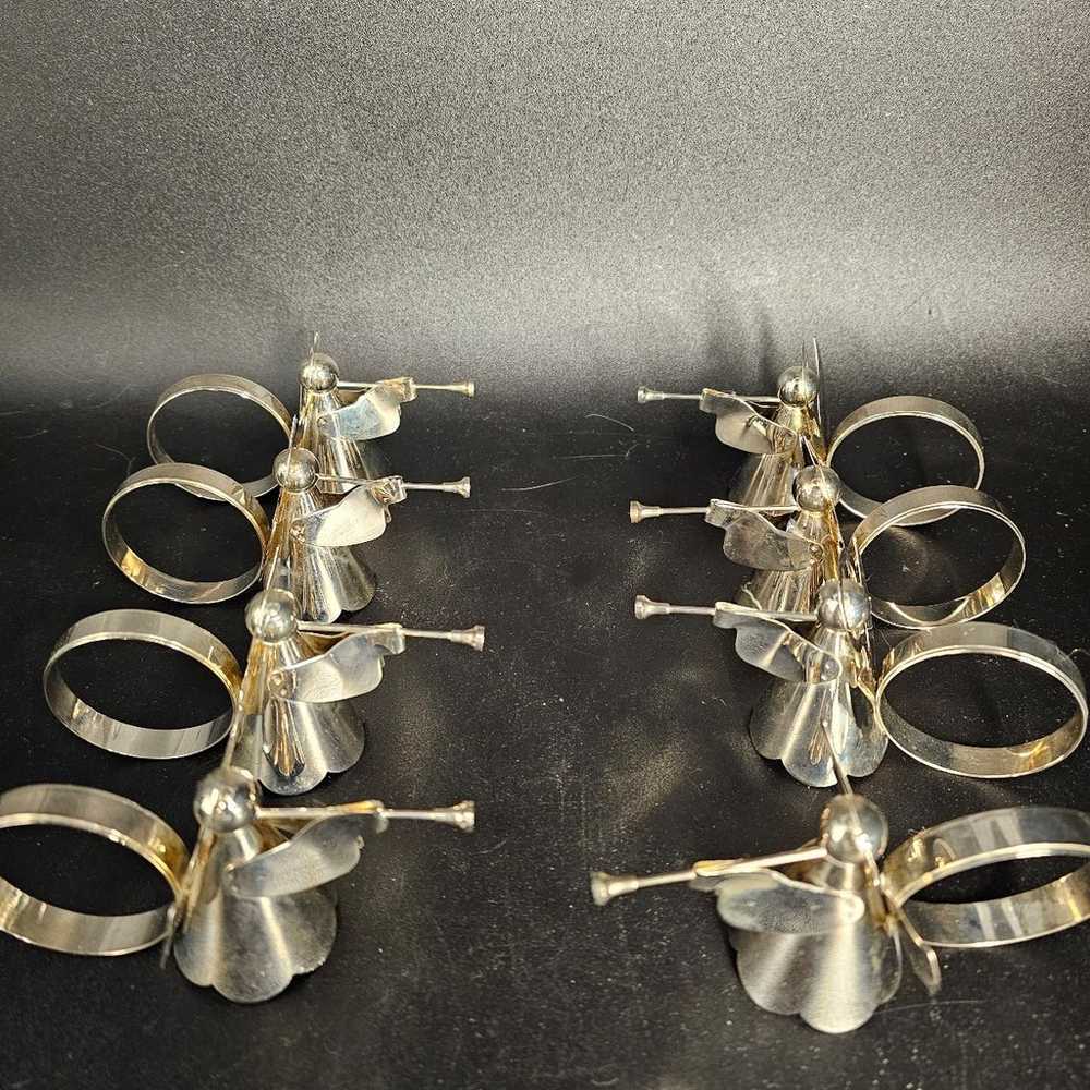 Vintage silver Angel napkin rings, lot of eight - image 1