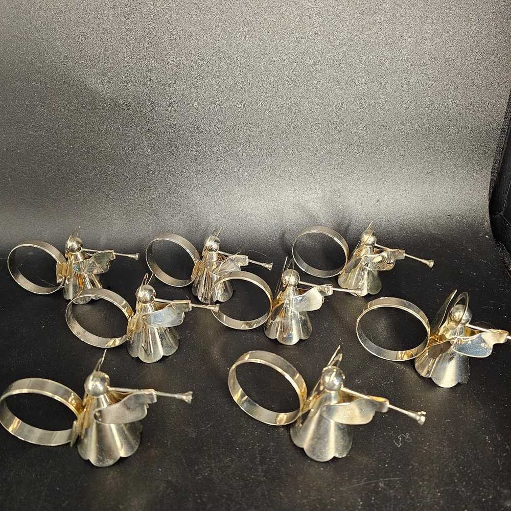 Vintage silver Angel napkin rings, lot of eight - image 2