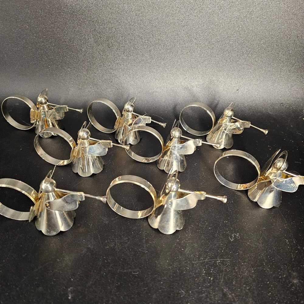 Vintage silver Angel napkin rings, lot of eight - image 4