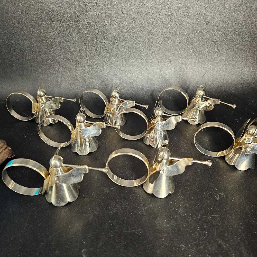 Vintage silver Angel napkin rings, lot of eight - image 6