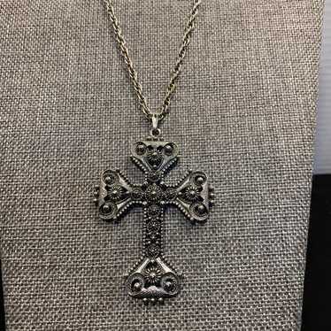 Vintage Sarah Coventry “Florentine Cross” Pendant… - image 1