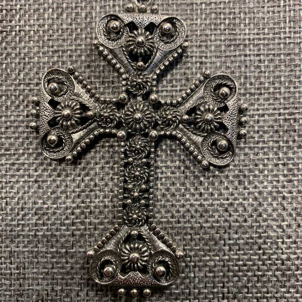 Vintage Sarah Coventry “Florentine Cross” Pendant… - image 4