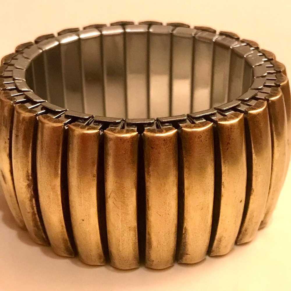 Unsigned Brass/Stainless Steel Bracelet - image 1