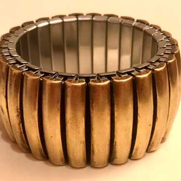 Unsigned Brass/Stainless Steel Bracelet - image 1