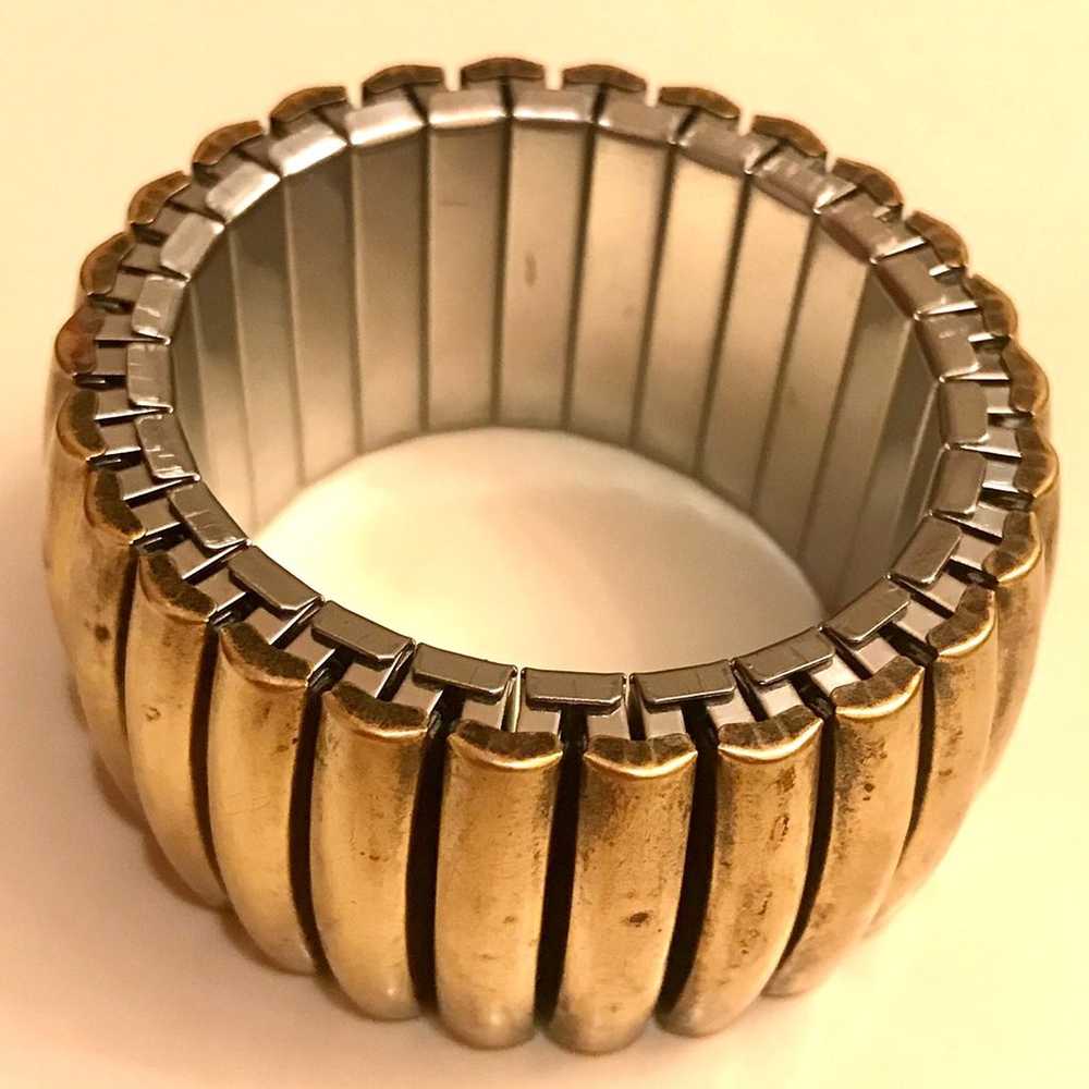 Unsigned Brass/Stainless Steel Bracelet - image 3