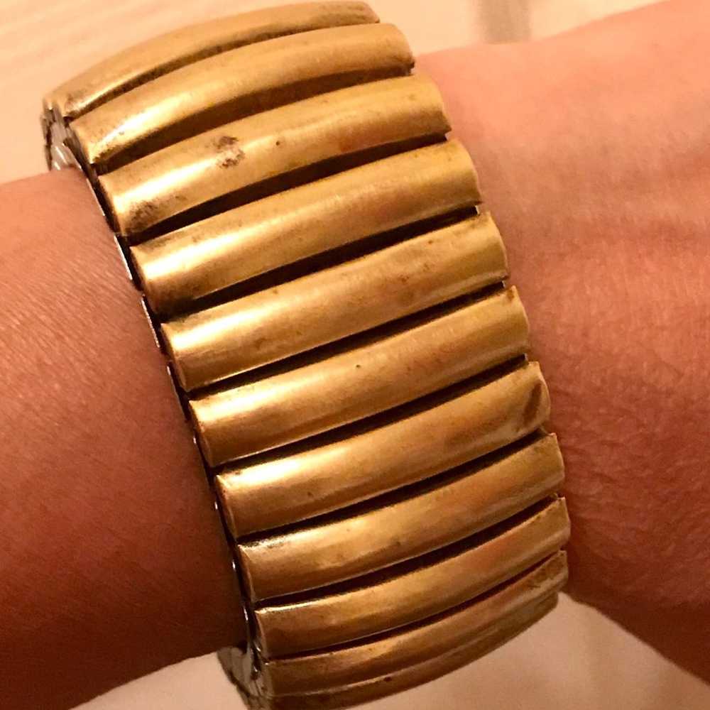 Unsigned Brass/Stainless Steel Bracelet - image 4