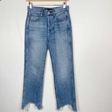 3x1 Womens 25 Shelter Austin Crop Jean Byrd High Rise Raw Frayed store Hem Button Fly