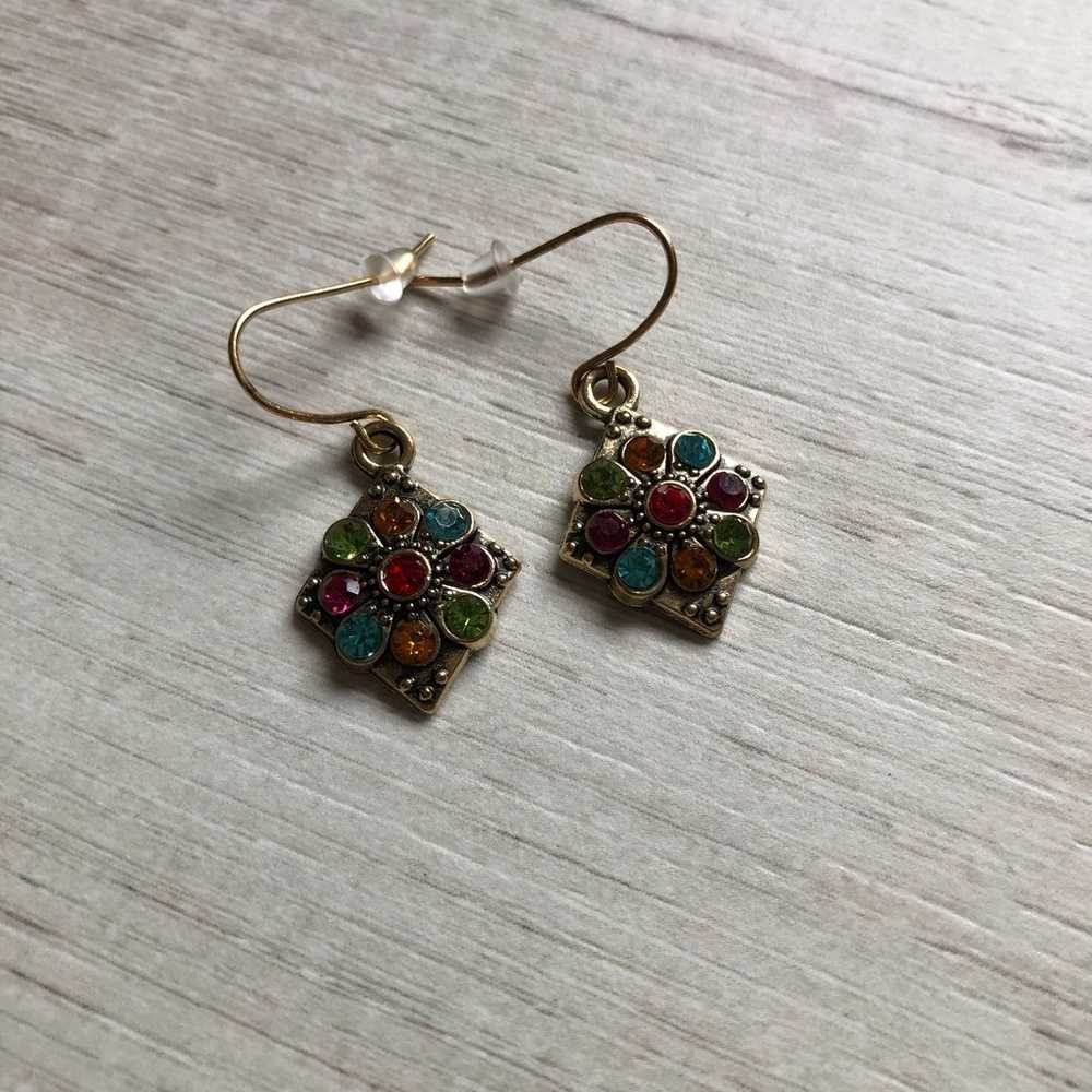 Vintage Bohemian gold earrings - image 3