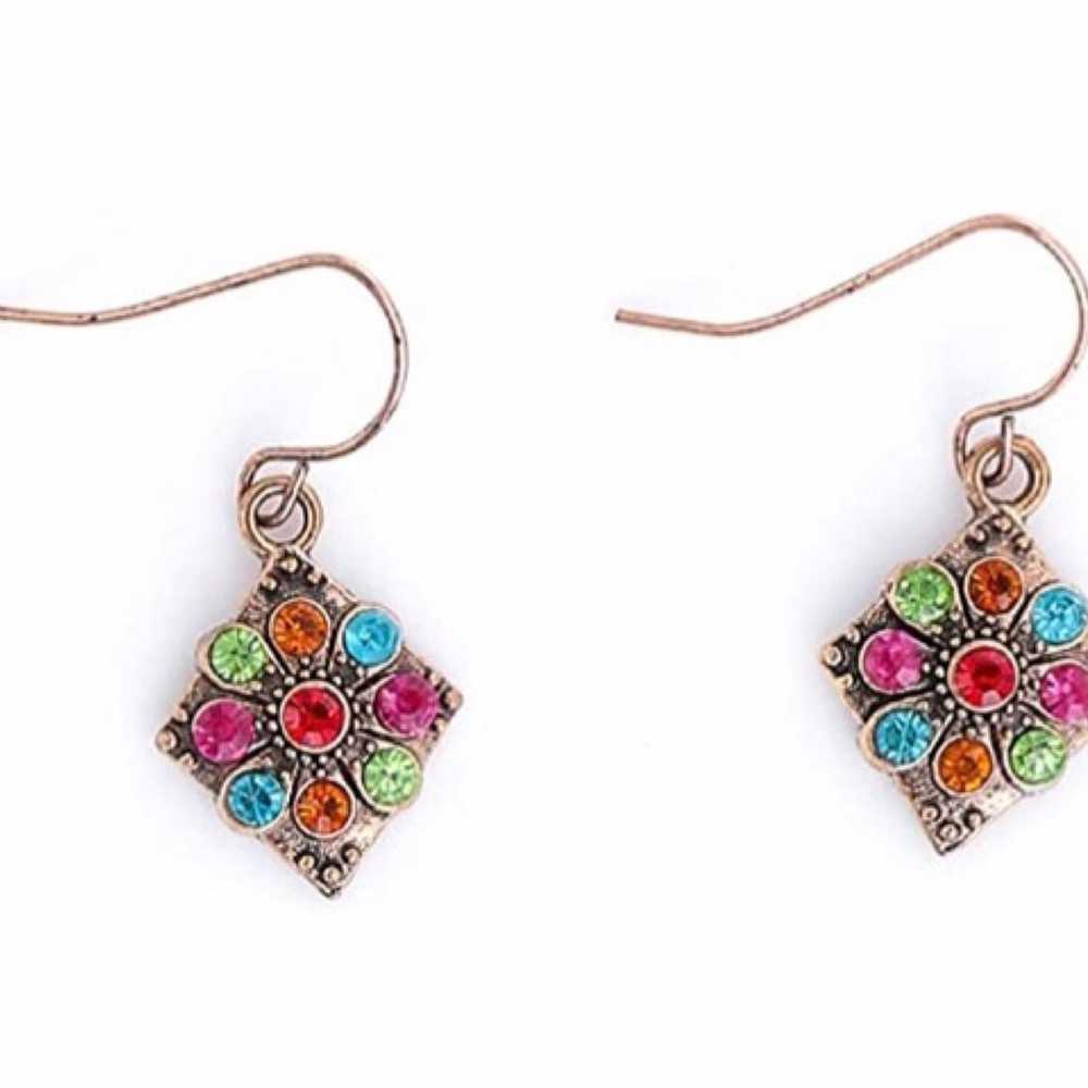 Vintage Bohemian gold earrings - image 7