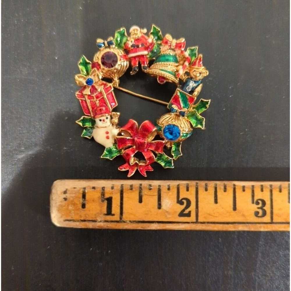 CHRISTOPHER RADKO CHRISTMAS ORNAMENT WREATH PIN B… - image 5