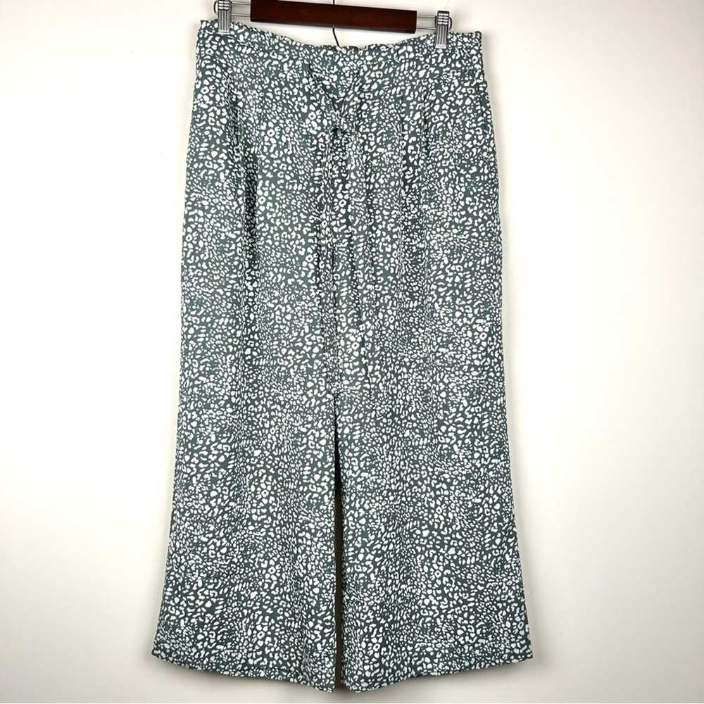 DR2 Polyester Wide Leg Pants Women Size L Leopard… - image 1