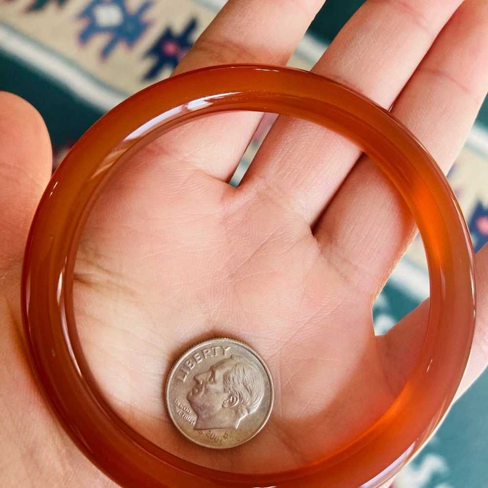 Natural carnelian bangle Bracelet - image 4