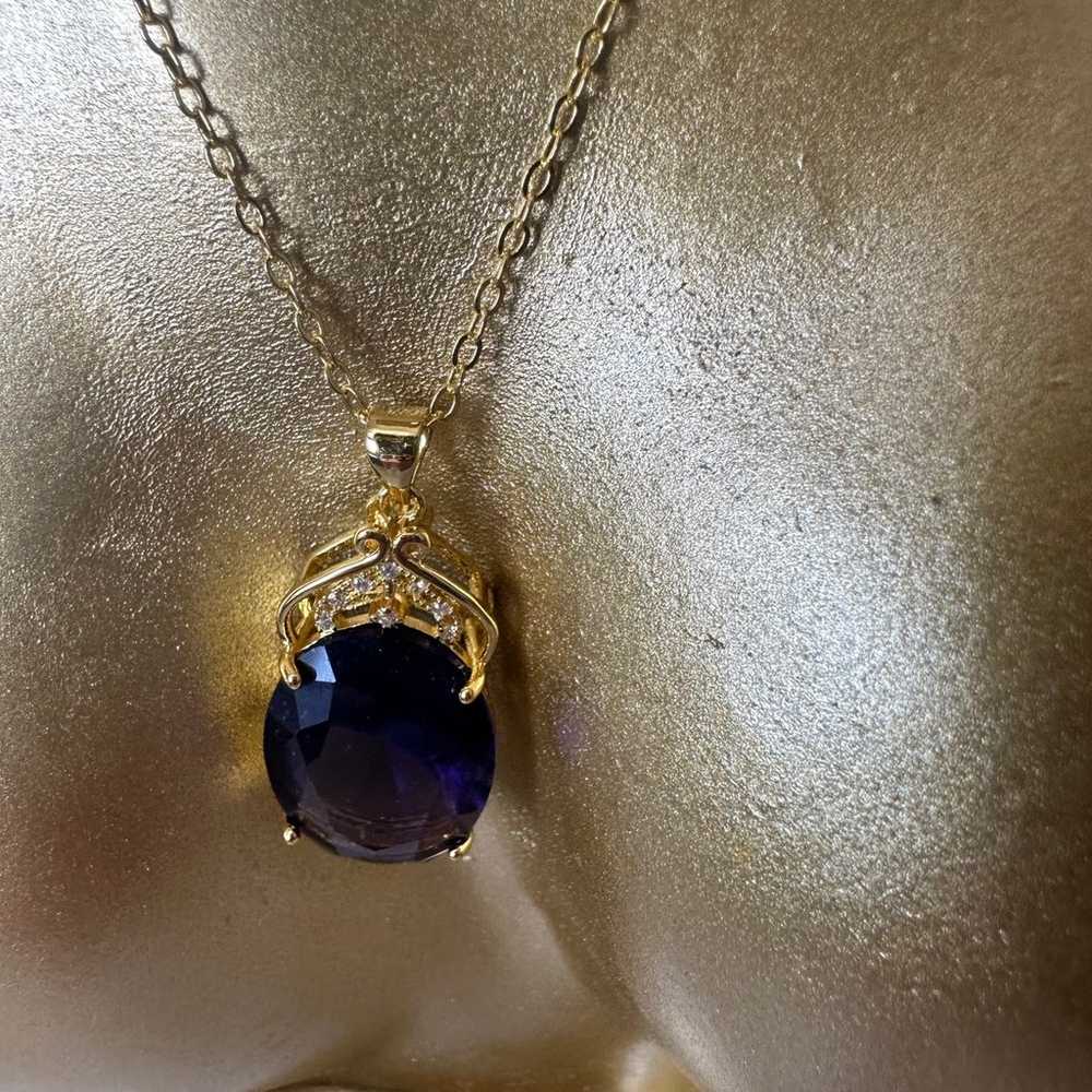 Massive Amethyst pendant necklace - image 3