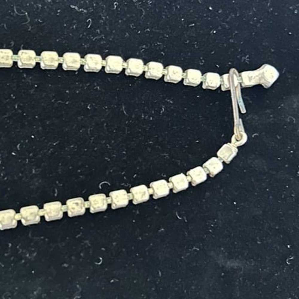 Vintage AB Rhinestone and Pearl Collar Necklace - image 3